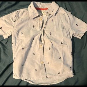 Carter’s Boys 2T Nautical Theme Blue Button Up